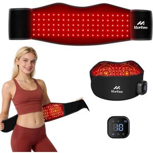 Red Light Therapy, Cordless Red Light Therapy Belt for Body with Vibration 660nm&850nm, Back Pain Products for Back Shoulder