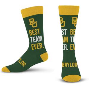 For Bare Feet Best Team Ever Crew Sock NCAA (One Size)