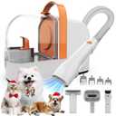 Dog Grooming Vacuum, Dog Grooming Kit with Pet Clippers, 12,000Pa Pet Hair Vacuum for Dogs, Low Noise Home Cleaning Tool in 1, PG10