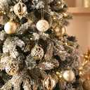 Valery Madelyn Christmas Ornaments Set, 30ct 2.36 Inches White and Gold Shatterproof Christmas Tree Decorations Ball Ornaments Bulk, Elegant Hanging Ornaments for Xmas Holiday Party Decor (Large)