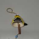 Bird Song Bell Wind Chime, Ceramic Cardinal Fashion Hanging Windchimes for Rustic Music Garden Backyard Church Decoration Porch Outside Outdoor Festival Memorial Gift Witness Friendship (Yellow)