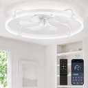 LEDIARY 30" Ceiling Fans with Lights and Remote, Low Profile Led Fan Light