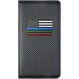 Giftguys Car Insurance and Registration Card Holder | for BMW Ford Tesla Cadillac All Cars | Store Cards, ID License & Essential Documents | Premium Leather with Magnetic Closure (Carbon Fiber+Multicolour Flag)