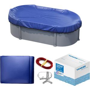 Yankee Pool Cover for Oval Pool | 12 x 18-ft | Oval Winter Pool Cover for Above Ground Pools | Extra Thick & Durable, UV-Resistant | Above-Ground Pool Protection