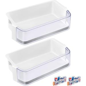 [2 PACK] UPGRADED DA97-13805B Refrigerator Door Shelf Bin Compatible with Samsung Fridge Door Shelf Replacement RF28HFEDBSR RF28HFEDTSR RF28HFEDBSG RF28HFEDTSG PS9604332 AP5915161 Right Door Bin Shelf