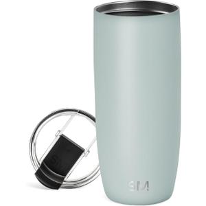 Simple Modern Travel Coffee Mug Tumbler with Flip Lid | Reusable Insulated Stainless Steel Cold Brew Iced Coffee Cup Thermos | Gifts for Women Men Him Her | Voyager Collection | 20oz | Sea Glass Sage