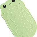 Baby Bath Mat for Tub Non Slip Bathtub Mat Ruber Cartoon Frog Shower Mats for Toddlers and Kids 30"x18" Cute Bath Mats with Suction Cups and Drain Holes, Green
