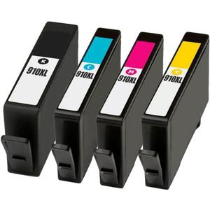 Amazink 910XL Ink Cartridges, Replacement for 910XL, Works with OfficeJet Pro 8035, 8025, 8028, 8022 Printers (4-Pack, Black, Cyan, Magenta, Yellow)