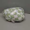 KAREVER Grid Toddler Bedding Set Green White Checkered 4 Pieces Crib Bed Set Kids Pliad Comforter Set