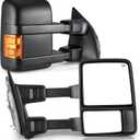 YITAMOTOR Towing Mirrors compatible for 1999-2007 Ford F250 F350 F450 F550 Super Duty Tow Mirror Power Heated with Turn Signal Light 1999 2000 2001 2002 2003 2004 2005 2006 2007