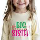 Big Sister Shirts for Girls Gifts Promoted to Big Sister Announcement Shirt Toddler, Size: 5-6 Years