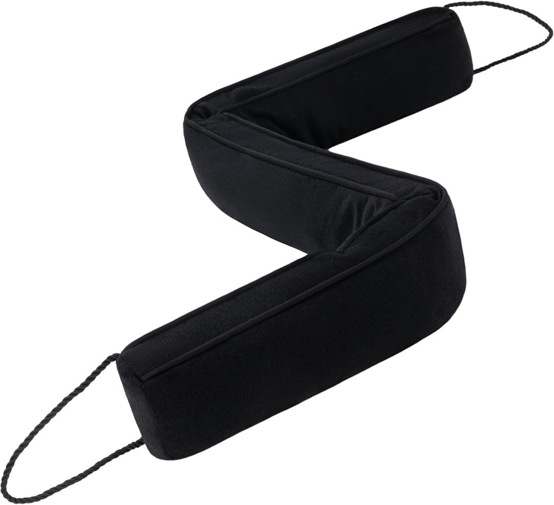 Sunolga 36" Door Draft Stopper for Bottom of Door, Under Door Gap Filler with Removable Cover up to 4 Inches, Weighted Bottom of Door Barrier for Noise, Air, Wind and Light, Black