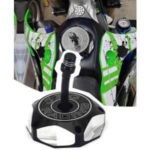 JFG RACING Dirt Bike Gas Cap Fuel Tank Cap For KLX110/L 2010-2020, KLX140/L 2008-2024, YZ125/YZ250 2004-2024, WR250F 2003-2009/2011-2013 And More Dirt Pit Bike, BLACK