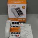 Uvital Big Button Phone for Seniors, White Senior Phone for Elderly Landline, Black Big Buttons Corded Landline Telephone for Home, Corded Landline Phones for Home, Loud Speaker | One-Touch Dial