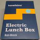 TRAVELISIMO Electric Lunch Box for Adults 100W Heated Lunch Box For Men 1.5L Stainless Steel Portable Food Warmer, 12/24/110V Electric Food Warmers for Travel & Work Loncheras Para Hombres de Trabajo