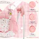 Baby Swings for Infants, Portable Baby Swing with Music, 5 Speed Levels, Timer, Infant Swing for Indoor Outdoor Use, 0-9 Months Up to 20 lbs