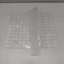 Bligli Plastic Sink Saddle, Sink Divider Mat with Strong Suction Cups, Kitchen Divided Sink Protector Mat for Glassware Dishes, Easy to Clean and No Smell, 9.5" x 12", Clear