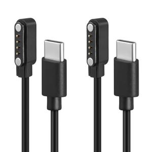 REEYEAR 2 Pack USB C Magnetic Charger Cables fits for PLAUD Note AI Voice Recorder, 2 FT Charging Cord Replacement, Easy Access Power Charger Even with The Case, Ideal Back Up Accessories