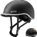 OutdoorMaster Bike Helmet for Adults,Adjustable Cycling Helmet with Light for Men & Women - Safety Certified for Bicycle Skateboard Road Bike Skating Roller Commuting Helmet (Medium, Matte Black)