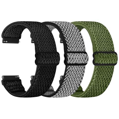 TumpCez Quick Release Watch Band - Choice of Width -18mm 19mm 20mm 22mm 24mm Watch Bands, Solo Loop Adjustable Elastic Nylon Watch Straps Replacement Wristband for Men Women