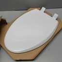 Mayfair Cassel Slow Close Toilet Seat, Easy Clean, Non Slip Premium Wood Seat, Easy Install, Made in USA, Elongated, White