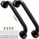 16" Matte Black Bathroom Grab Bar, 2 Pack, 500 lbs Heavy Duty for Seniors