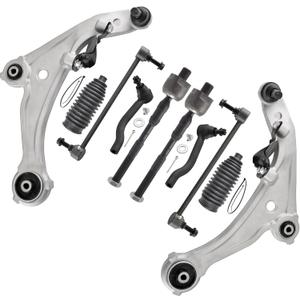 ASTAPRO - Front End 10pc Suspension Kit for 2007-2013 Nissan Altima, 2 Lower Control Arms w/Ball Joints Inner & Outer 4 Tie Rods 2 Boots 2 Sway Bars Replacement 2008 2009 2010 2011 2012 Altima
