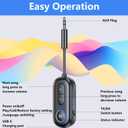SYENGKKY Bluetooth 5.4 Transmitter Receiver - 2-in-1 Bluetooth Wireless Audio Transmitter for Headphones or BT Devices - 3.5mm Audio Jack Adapter for TV, Airplane, Car, PC, Gym Equipment, Switch