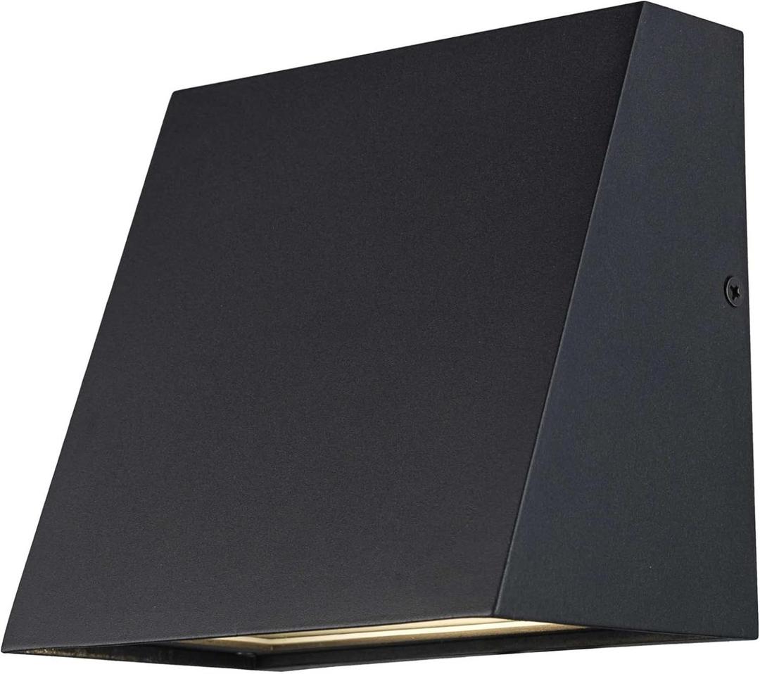 TRANS GLOBE Lighting I Celestia 5.5 Inch LED 3000K Outdoor Wall Light | Black Finish with Frosted Glass I 1288 Lumens | Dark Sky Outdoor Down Light | Modern Contemporary Fixture I LED-51560 BK