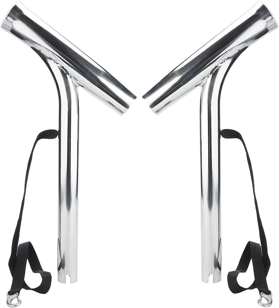 NovelBee 2pcs Stainless Steel Outrigger Boat Fishing Rod Holder,Fishing Pole Holder for Marine Boat Yacht