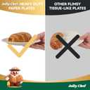 JOLLY CHEF 100% Compostable Small Paper Plates, 200 Pack 6 Inch Heavy Duty Dessert Plates, Disposable Biodegradable Eco-Friendly Sugarcane, Bulk Nature