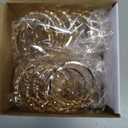 24 Set Ramadan Napkin Rings Eid Mubarak Kareem Letter Metal Napkin Holder Muslim Alphabet Buckles Table Decor for Islamic Party(Gold,Ramadan Kareem)