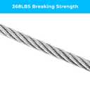 SIDAZON 1/16 inch Stainless Steel Wire Cable,100FT,Aircraft Cable Wire Rope Marine Grade, Length 7x7 Strand Core with Aluminum Sleeves and Thimbles