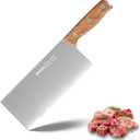 8-inch Meat Cleaver, Vegetable Knife, High Carbon 3 Layers Clad Steel with Ultra Sharp Edge,Full Tang Rosewood Handle,Professional Cleaver Knife for Restaurant Home Business Gift Option