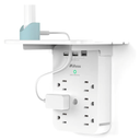 Outlet Extender with Shelf, Mifaso Surge Protector 6 AC Multi Plug Wall Outlets and 3 USB Ports, PD 20W USB-C Charger, Outlet Splitter for Bathroom Home