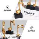 DOITOOL Music Note Sculpture Decor 3 Pack Musical Note Figurine Golden Tabletop Musical Sculptures Resin Music Statue Crafts for Table Centerpiece Crafts Home Art