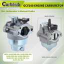 Carbhub GCV160 Carburetor for Honda GCV160 GCV160A GCV160LA GCV160LE HRB216 HRS216 HRT216 HRZ216 Carb Replaces 16100-ZM0-804 16100-ZM0-802 16100-ZM0-023 16100-Z0L-023 16100-Z0L-013 16100-Z0L-003