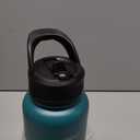 Fanhaw 32 oz Insulated Water Bottle  Portable Stainless Steel Flask with 3 Lids (Straw, Spout, Carabiner) | Leakproof, for Gym, Hiking, Work, Travel & Everyday Use (Green Blue)