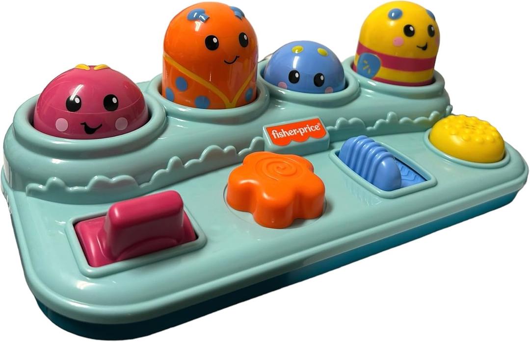 Fisher-Price Brilliant Basics Boppin' Activity Bugs, Pop-Up Infant Toy Development Academic New Version