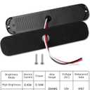 7.5 inch Aluminum Housing Red Stop Brake Turn Signal LED Trailer Lights 24LEDs Waterproof Surface Mount Side Marker Lights for Truck Tractor Motorcycle Jeep RV, 2Pcs
