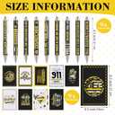 Resurhang 18 Pcs 911 Dispatcher Appreciation Gifts, 9 Dispatcher A5 Notebook Journals & 9 Inspirational Ballpoint Pens,Telecommunicator Week Gifts for First Responder, Emergency Worker, Police