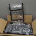 Gonfoam 4-Tier Expandable Shoe Rack,Adjustable Shoe Shelf Storage Organizer Heavy Duty Metal Free Standing Shoe Rack for Entryway Closet Doorway (Black)