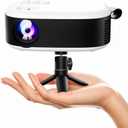Mini Projector, Portable Projector for iPhone [1080P Full HD Support], 260ASIN Portable Movie Projector with Stable Tripod, 200" Display Home Theater for Bedroom, Outdoor Movie Night, TV Stick/HDMI