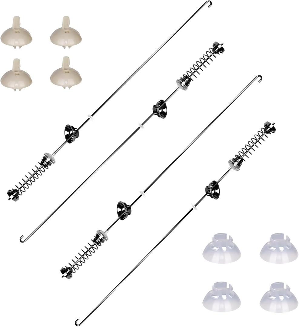 2025 Upgraded W11400156 Washer Suspension Rods Kit W111807091, WTW7120HW0  Compatible with Whirlpool, Kenmore & Maytag Replaces PD00065760, AP6976426, PS12731247, EAP12731247