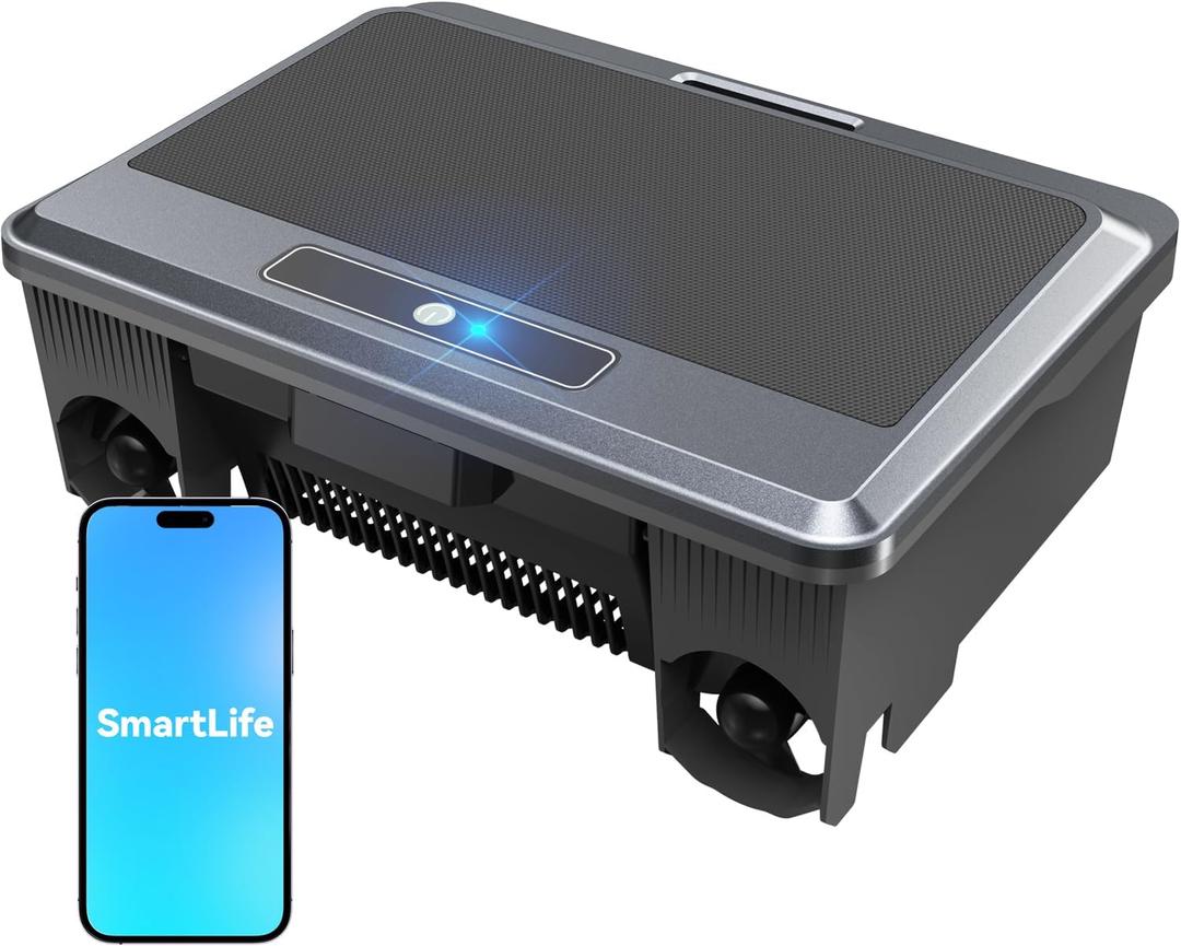 (2026 Upgrade) WAVIO Solar Powered Robotic Pool Skimmer Surface Cleaner with APP Support Dual Charging Options Smart Obstacle Avoidance 24/7 Continuous Cleaning Ideal for Above Ground Pool Gray
