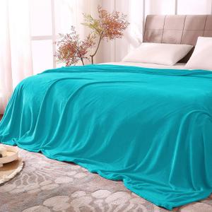 BEDELITE Fleece Blankets Queen Size Teal Throw Blankets for Bed, Luxury Plush Cozy Fuzzy Blanket 90x90 inches, Super Soft Warm Lightweight Throw Blanket All Seasons Suitable