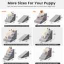 Gardner Pet Dog Stairs for Small Dogs 16.5" H, 2 in 1 Transformable 3-Step Pet Stairs and ramp, Dog Steps for Couch (13-20 in) with Durable Non-Slip Waterproof Cover and CertiPUR-US Certified Foam