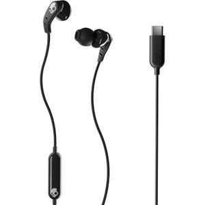 Skullcandy Set USB-C Wired Earbuds with Noise Isolating Fit, in-Line Microphone Call and Track Control for iPhone Android, Ear Gel Sizes Included for Custom Fit - True Black