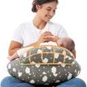 Momcozy Original Nursing Pillow for Breastfeeding-Innovative Safety Guard - Wider Feeding Pillows for More Support for Mom & Baby- Easier Nursing & Hand Free- Fit for All, Removable Cotton Cover