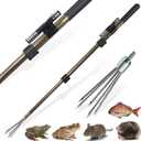 Dutiplus Fishing Harpoon Spear Gaff Gig Fork Hook for Frog Toad Cane Bullfrogs Bufo Flounder Fish Mole Remove Trap Catching Tool